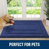 imageSmiry Dog Door Mat for Muddy Paws Indoor Entrance Absorbs Moisture and Dirt LowProfile Washable Front Door Mat for Floor Home Entryway 30x20 Inches GreyNavy Blue
