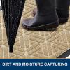 imageSmiry Front Door Mat Outside Entrance Heavy Duty Natural Rubber Doormat Trap Dirt and Moisture Easy Clean Low Profile Patio Porch Welcome Floor Mats for Entry 295x17 Inch Navy BlueBeige
