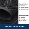 imageSmiry Front Door Mat Outside Entrance Heavy Duty Natural Rubber Doormat Trap Dirt and Moisture Easy Clean Low Profile Patio Porch Welcome Floor Mats for Entry 295x17 Inch Navy BlueBlack