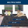 imageSmiry Front Door Mat Outside Entrance Heavy Duty Natural Rubber Doormat Trap Dirt and Moisture Easy Clean Low Profile Patio Porch Welcome Floor Mats for Entry 295x17 Inch Navy BlueGrey