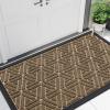 imageSmiry Front Door Mat Outside Entrance Heavy Duty Natural Rubber Doormat Trap Dirt and Moisture Easy Clean Low Profile Patio Porch Welcome Floor Mats for Entry 295x17 Inch Navy BlueBrown