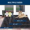 imageSmiry Front Door Mat Outside Entrance Heavy Duty Natural Rubber Doormat Trap Dirt and Moisture Easy Clean Low Profile Patio Porch Welcome Floor Mats for Entry 295x17 Inch Navy BlueBlack