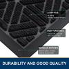imageSmiry Front Door Mat Outside Entrance Heavy Duty Natural Rubber Doormat Trap Dirt and Moisture Easy Clean Low Profile Patio Porch Welcome Floor Mats for Entry 295x17 Inch Navy BlueBlack