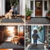imageSmiry Front Door Mat Outside Entrance Heavy Duty Natural Rubber Doormat Trap Dirt and Moisture Easy Clean Low Profile Patio Porch Welcome Floor Mats for Entry 295x17 Inch Navy BlueSilver Grey
