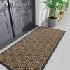 imageSmiry Front Door Mat Outside Entrance Heavy Duty Natural Rubber Doormat Trap Dirt and Moisture Easy Clean Low Profile Patio Porch Welcome Floor Mats for Entry 295x17 Inch Navy BlueBrown