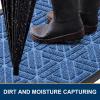 imageSmiry Front Door Mat Outside Entrance Heavy Duty Natural Rubber Doormat Trap Dirt and Moisture Easy Clean Low Profile Patio Porch Welcome Floor Mats for Entry 295x17 Inch Navy BlueBlue