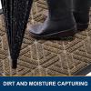 imageSmiry Front Door Mat Outside Entrance Heavy Duty Natural Rubber Doormat Trap Dirt and Moisture Easy Clean Low Profile Patio Porch Welcome Floor Mats for Entry 295x17 Inch Navy BlueBrown