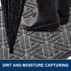 imageSmiry Front Door Mat Outside Entrance Heavy Duty Natural Rubber Doormat Trap Dirt and Moisture Easy Clean Low Profile Patio Porch Welcome Floor Mats for Entry 295x17 Inch Navy BlueSilver Grey