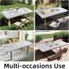 imageSmiry Rectangle Picnic Table Cloth Elastic Waterproof Fitted Vinyl Tablecloth for 6 FT Tables Flannel Backed Buffalo Plaid Table Covers for Dining Camping Outdoor Black and White 30quot x 72quotGrey and White