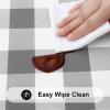 imageSmiry Rectangle Picnic Table Cloth Elastic Waterproof Fitted Vinyl Tablecloth for 6 FT Tables Flannel Backed Buffalo Plaid Table Covers for Dining Camping Outdoor Black and White 30quot x 72quotGrey and White
