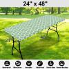 imageSmiry Rectangle Picnic Table Cover Waterproof Elastic Fitted Camping Tablecloths for 6 Foot Tables Wipeable Flannel Backed Vinyl Tablecloth Protector for Indoor Outdoor Coffee 30x72 InchesSage Green