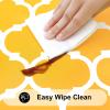 imageSmiry Rectangle Picnic Table Cover Waterproof Elastic Fitted Camping Tablecloths for 6 Foot Tables Wipeable Flannel Backed Vinyl Tablecloth Protector for Indoor Outdoor Coffee 30x72 InchesMustard Yellow