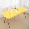 imageSmiry Rectangle Picnic Table Cover Waterproof Elastic Fitted Camping Tablecloths for 6 Foot Tables Wipeable Flannel Backed Vinyl Tablecloth Protector for Indoor Outdoor Coffee 30x72 InchesYellow