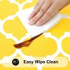 imageSmiry Rectangle Picnic Table Cover Waterproof Elastic Fitted Camping Tablecloths for 6 Foot Tables Wipeable Flannel Backed Vinyl Tablecloth Protector for Indoor Outdoor Coffee 30x72 InchesYellow