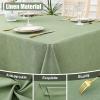 imageSmiry Rectangle Table Cloth Linen Textured Waterproof Spillproof AntiWrinkle Burlap Tablecloth Washable Decorative Fabric Table Cover for Dining Party Banquet 52 x 70 Inch Sage GreenSage Green