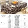 imageSmiry Round Plastic Table Cloth Waterproof Vinyl Tablecloth with Flannel Backing for Round Tables Wipeable Spillproof Tablecloths for Dining Camping Indoor and Outdoor 60quot Round RedCoffee