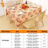 imageSmiry Round Plastic Table Cloth Waterproof Vinyl Tablecloth with Flannel Backing for Round Tables Wipeable Spillproof Tablecloths for Dining Camping Indoor and Outdoor 60quot Round RedYellow