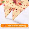 imageSmiry Round Plastic Table Cloth Waterproof Vinyl Tablecloth with Flannel Backing for Round Tables Wipeable Spillproof Tablecloths for Dining Camping Indoor and Outdoor 60quot Round RedYellow