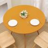 imageSmiry Round Table Cloth Cover Elastic Fitted Flannel Backed Vinyl Tablecloths for 36quot44quot Round Tables Waterproof Wipeable Table Covers for Indoor Outdoor Picnic and Camping Mustard Yellow