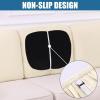 imageSmiry Waterproof Couch Cushion Covers Stretch Jacquard Thick Sofa Cushion Covers Washable Seat Slipcover Elastic Furniture Protector for Pets Kid 2PC CamelBeige