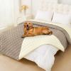imageSmiry Waterproof Dog Bed Cover Blanket Soft Reversible Pet Blanket Washable Leakproof Cats Dogs Couch Cover for Sofa Couch Furniture 30x70 Inch TaupeBeigeTaupeBeige