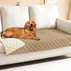 imageSmiry Waterproof Dog Blanket Reversible Dog Bed Cover Pet Blanket Soft Pet Couch Covers for Sofa Washable Bed Couch Sofa Furniture Protector for Puppy Cat Kids 30quotx70quot GreyDark GreyCamelBeige