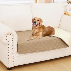 imageSmiry Waterproof Dog Blanket Reversible Dog Bed Cover Pet Blanket Soft Pet Couch Covers for Sofa Washable Bed Couch Sofa Furniture Protector for Puppy Cat Kids 30quotx70quot GreyDark GreyCamelBeige