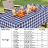imageSmiry Round Plastic Table Cloth Waterproof Vinyl Tablecloth with Flannel Backing Wipeable Buffalo Plaid Table Cover for Dining Indoor and Outdoor Black ampamp White 60quot RoundNavy  White