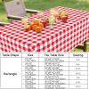 imageSmiry Round Plastic Table Cloth Waterproof Vinyl Tablecloth with Flannel Backing Wipeable Buffalo Plaid Table Cover for Dining Indoor and Outdoor Black ampamp White 60quot RoundRed  White