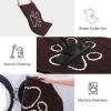 imageSmiry 2 Piece Dog Door Mat for Muddy Paws Absorbent Dirt Trapper Non Slip Quick Dry Washable Chenille Mat for Mud Dogs Entry Rug for Indoor and Outdoor 30x20 Inches BrownBrown
