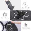 imageSmiry 2 Piece Dog Door Mat for Muddy Paws Absorbent Dirt Trapper Non Slip Quick Dry Washable Chenille Mat for Mud Dogs Entry Rug for Indoor and Outdoor 30x20 Inches BrownDark Grey