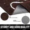 imageSmiry 2 Piece Dog Door Mat for Muddy Paws Absorbent Dirt Trapper Non Slip Quick Dry Washable Chenille Mat for Mud Dogs Entry Rug for Indoor and Outdoor 30x20 Inches BrownBrown
