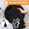 imageSmiry Chenille Dog Drying Towel Extra Absorbent Bath Towel for Mud Dogs Ultra Soft Quick Dry Pet Wash Mitt for Bathing Grooming and PostWalk Cleaning 31x13 Inches GreyBlack