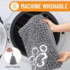 imageSmiry Chenille Dog Drying Towel Extra Absorbent Bath Towel for Mud Dogs Ultra Soft Quick Dry Pet Wash Mitt for Bathing Grooming and PostWalk Cleaning 31x13 Inches GreyGrey