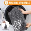 imageSmiry Chenille Dog Drying Towel Extra Absorbent Bath Towel for Mud Dogs Ultra Soft Quick Dry Pet Wash Mitt for Bathing Grooming and PostWalk Cleaning 31x13 Inches GreyDark Grey