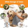 imageSmiry Chenille Dog Drying Towel Extra Absorbent Bath Towel for Mud Dogs Ultra Soft Quick Dry Pet Wash Mitt for Bathing Grooming and PostWalk Cleaning 31x13 Inches GreyGrey