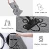imageSmiry Half Circle Dog Door Mat for Muddy Paws Absorbent Dirt Trapper Non Slip Quick Dry Washable Chenille Mat for Mud Dogs Entry Rug for Indoor and Outdoor 30x20 Inches GreyGrey
