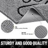 imageSmiry Half Circle Dog Door Mat for Muddy Paws Absorbent Dirt Trapper Non Slip Quick Dry Washable Chenille Mat for Mud Dogs Entry Rug for Indoor and Outdoor 30x20 Inches GreyGrey