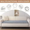 imageSmiry Couch Cover for Dogs Washable Non Slip Fuzzy Pet Couch Covers for 3 Cushion Sofa Pet Friendly Thick Soft Sofa Slipcovers Cushion Protector Dark Grey 276quot x 59quotGrey