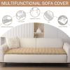 imageSmiry Couch Cover for Dogs Washable Non Slip Fuzzy Pet Couch Covers for 3 Cushion Sofa Pet Friendly Thick Soft Sofa Slipcovers Cushion Protector Dark Grey 276quot x 59quotCamel