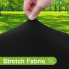 imageSmiry Round Spandex Tablecloth Elastic Fitted Washable Tablecloths for 36quot44quot Tables Waterpoof Stretch Picnic Table Cover for Dining Indoor and Outdoor BeigeBlack