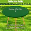 imageSmiry Round Spandex Tablecloth Elastic Fitted Washable Tablecloths for 36quot44quot Tables Waterpoof Stretch Picnic Table Cover for Dining Indoor and Outdoor BeigeEmerald Green