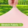 imageSmiry Round Spandex Tablecloth Elastic Fitted Washable Tablecloths for 36quot44quot Tables Waterpoof Stretch Picnic Table Cover for Dining Indoor and Outdoor BeigePink