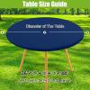 imageSmiry Round Spandex Tablecloth Elastic Fitted Washable Tablecloths for 36quot44quot Tables Waterpoof Stretch Picnic Table Cover for Dining Indoor and Outdoor BeigeNavy
