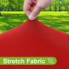 imageSmiry Round Spandex Tablecloth Elastic Fitted Washable Tablecloths for 36quot44quot Tables Waterpoof Stretch Picnic Table Cover for Dining Indoor and Outdoor BeigeRed