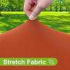imageSmiry Round Spandex Tablecloth Elastic Fitted Washable Tablecloths for 36quot44quot Tables Waterpoof Stretch Picnic Table Cover for Dining Indoor and Outdoor BeigeRust