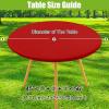 imageSmiry Round Spandex Tablecloth Elastic Fitted Washable Tablecloths for 36quot44quot Tables Waterpoof Stretch Picnic Table Cover for Dining Indoor and Outdoor BeigeRed