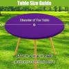 imageSmiry Round Spandex Tablecloth Elastic Fitted Washable Tablecloths for 36quot44quot Tables Waterpoof Stretch Picnic Table Cover for Dining Indoor and Outdoor BeigePurple