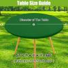 imageSmiry Round Spandex Tablecloth Elastic Fitted Washable Tablecloths for 36quot44quot Tables Waterpoof Stretch Picnic Table Cover for Dining Indoor and Outdoor BeigeEmerald Green