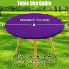 imageSmiry Round Spandex Tablecloth Elastic Fitted Washable Tablecloths for 36quot44quot Tables Waterpoof Stretch Picnic Table Cover for Dining Indoor and Outdoor BeigePurple